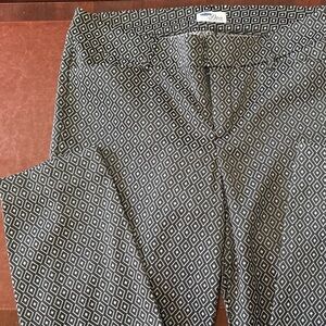 Diva Black & White Diamond Print Pants